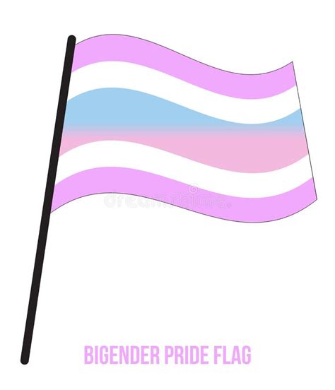 Bigender Pride Flag Isolated on White Background Vector Illustration ...