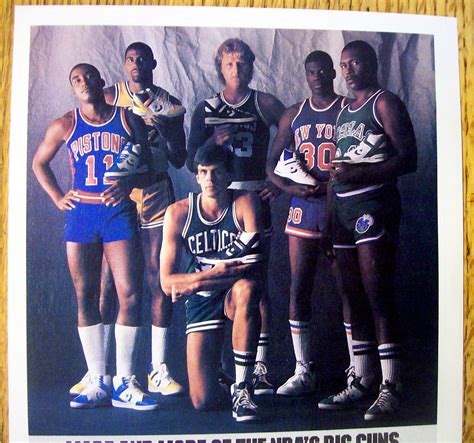 1986 Converse Shoes Ad With Larry Bird & Magic