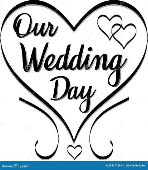 Our Wedding Day Wedding Clip Art Vector Illustration | CartoonDealer ...