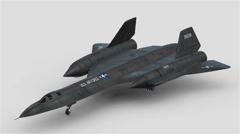 Lockheed SR-71 Blackbird Realistic - Buy Royalty Free 3D model by ...