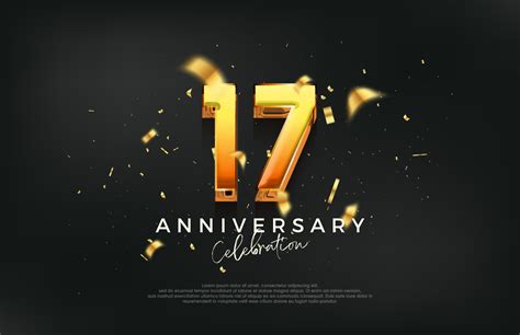 3d 17th anniversary celebration design. with a strong and bold design ...