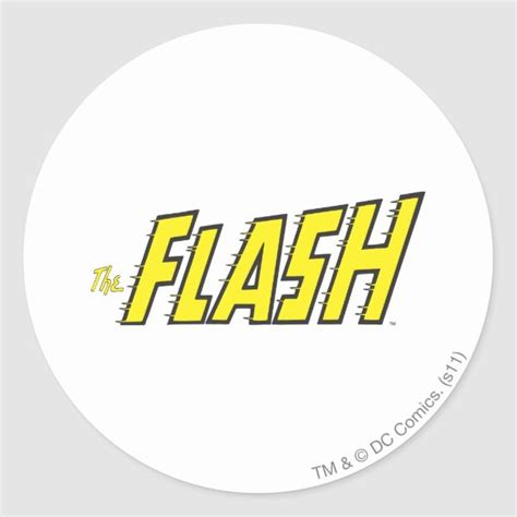 The Flash Logo Yellow Classic Round Sticker | Zazzle