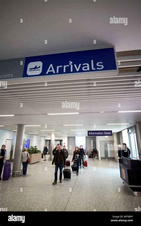 blue arrivals sign at bristol airport england uk Stock Photo - Alamy