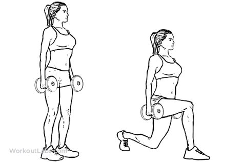 Dumbbell Walking Lunges | WorkoutLabs