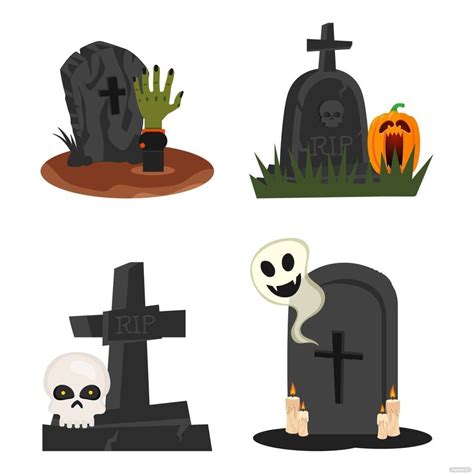 Halloween Tombstone Vector in Illustrator, SVG, JPG, EPS, PNG ...