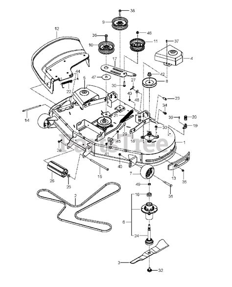 Husqvarna 48 Inch Mower Deck Parts Diagram Husqvarna Mower P