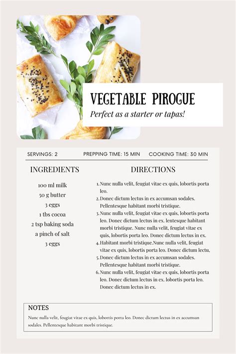 Modern Cookbook Recipe Template DESIGN 051 Instant Canada ...