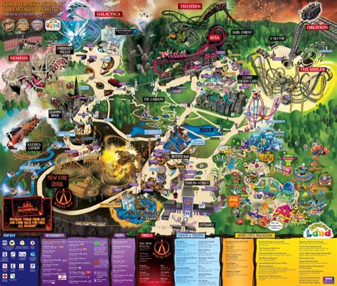 Alton Towers Theme Park Map