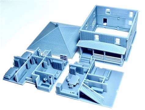 N Scale Cottage House With Interior Structure 1:160 for Diorama ...