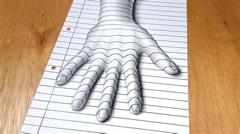 3d Hand Drawing With Lines