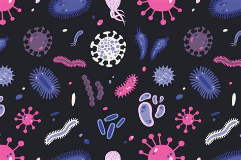 Microbes set and seamless by Good Studio on @creativemarket ...