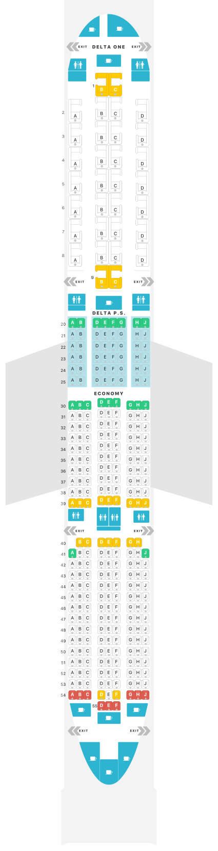 Airbus A350-900 Seat Maps, Specs Amenities Delta Air Lines, 42% OFF