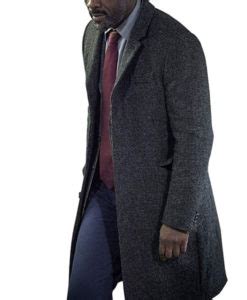 Luther TV Series John Luther (Idris Elba) Grey Wool Trench Coat - TLC