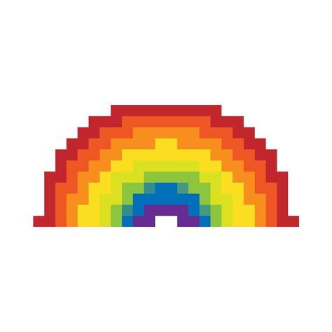 Rainbow Pixel Art Graph