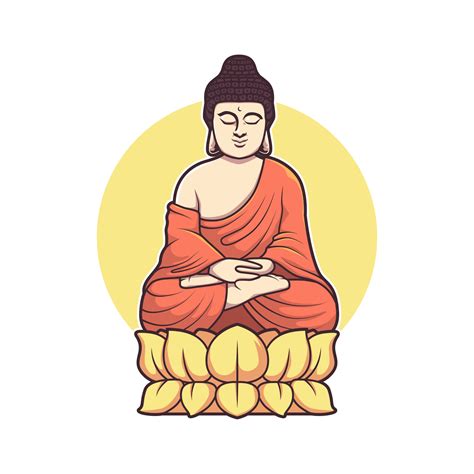 buddha cartoon illustration vector design 8601887 Vector Art at Vecteezy