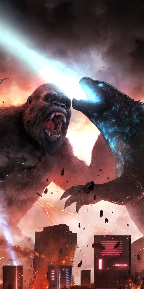 1080x2160 Godzilla Vs Kong Fight Scene 5k One Plus 5T,Honor 7x,Honor ...