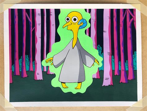 Mr. Burns Simpsons Alien Painting | Etsy