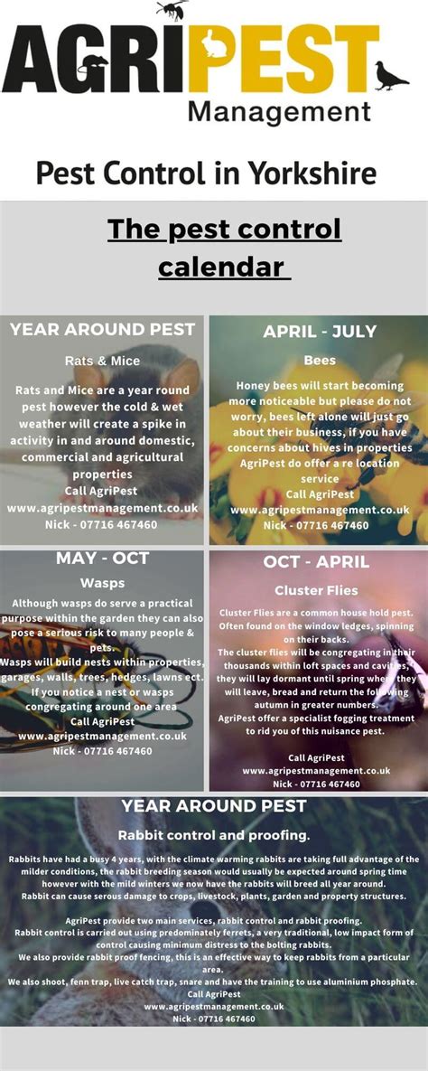 Pest Control Calendar - AgriPest