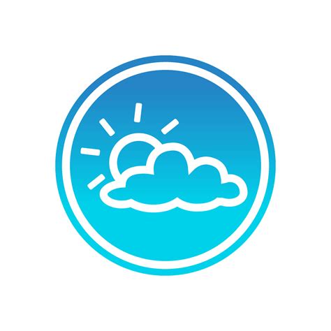 Sun cloud icon logo 8063287 Vector Art at Vecteezy