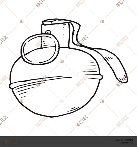 Hand Grenade Sketch Vector & Photo (Free Trial) | Bigstock