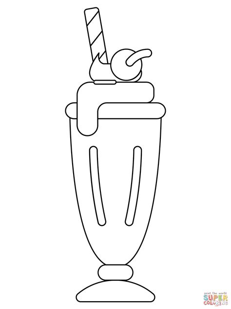 Milkshake coloring page | Free Printable Coloring Pages