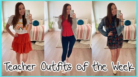 TEACHER OUTFITS || OUTFITS OF THE WEEK || TEACHER STYLE - YouTube