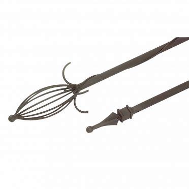 Wrought Iron Curtain Rod Set | Pointed Cage