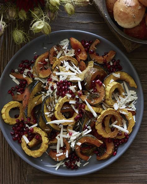 Roasted Pumpkin and Squash with Ricotta Salata and Pomegranate