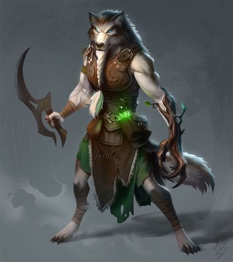 Wolfen Druid, Magnus Norén | Fantasy character design, Character art ...