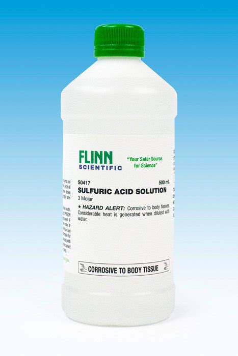 Sulfuric Acid Solution, 3 M, 500 mL | Flinn Scientific