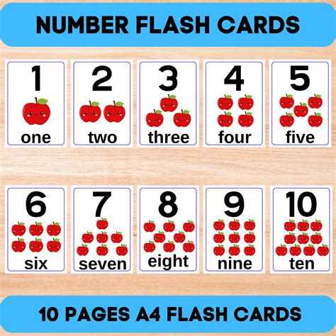 Number Flashcards Printable Flash Cards Number Flash Cards Etsy ...