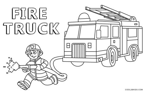 Free Printable Fire Truck Coloring Pages For Kids | Truck coloring ...