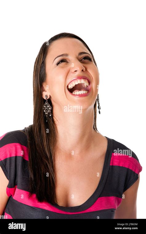 Beautiful woman laughing hysterically hi-res stock photography and ...