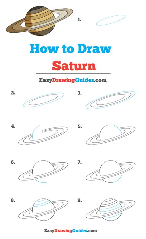 How to Draw Saturn - Really Easy Drawing Tutorial | Planet drawing ...