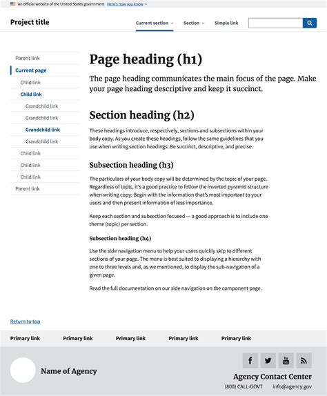 Documentation page | U.S. Web Design System (USWDS)