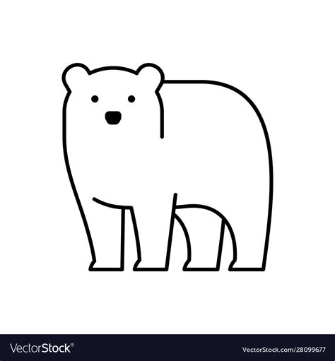 Bear line icon Royalty Free Vector Image - VectorStock