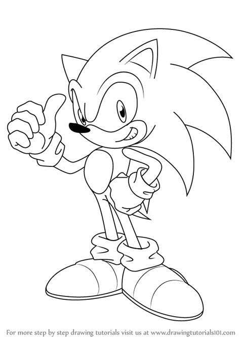 Learn How to Draw Sonic (Sonic the Hedgehog) Step by Step : Drawing ...