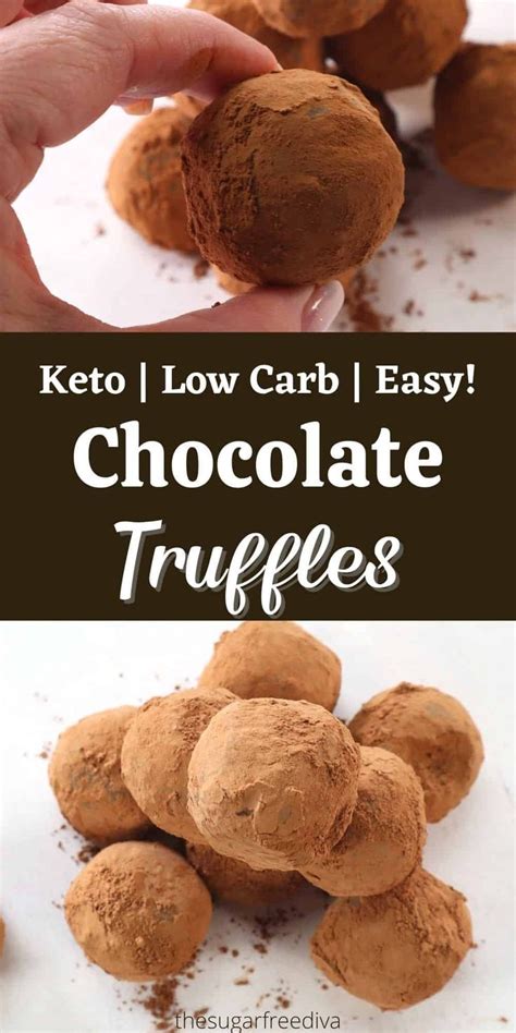 Sugar Free Chocolate Truffles (keto, low carb ) | Low sugar recipes ...