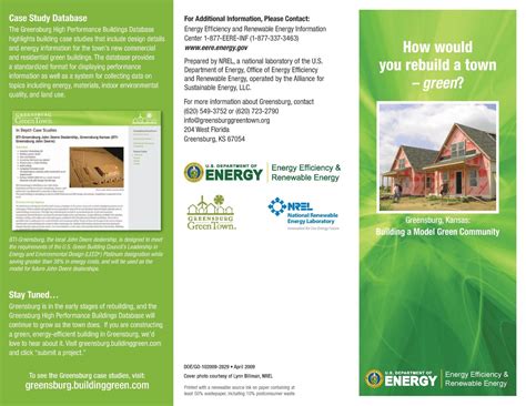 Greensburg, Kansas: Building a Model Green Community, How Would You ...