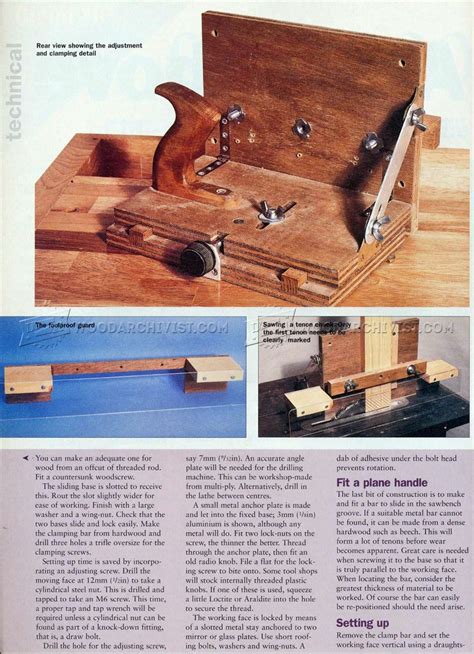 Table Saw Tenon Jig Plans • WoodArchivist