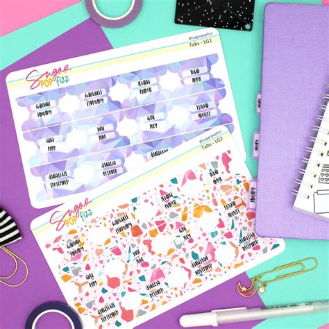 Planner Tabs Small Planner Tabs Lamented Planner Tabs | Etsy