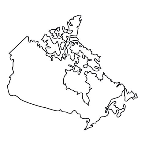 Map of Canada icon, outline style 15221645 Vector Art at Vecteezy