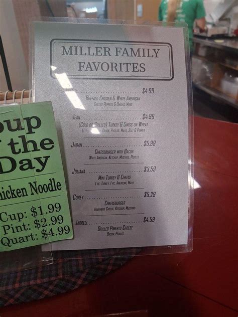 Menu at Miller's Bakery & Deli, Woodlawn