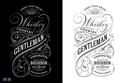 Whiskey Label Logo | Whiskey label, Whiskey logo, Business card logo