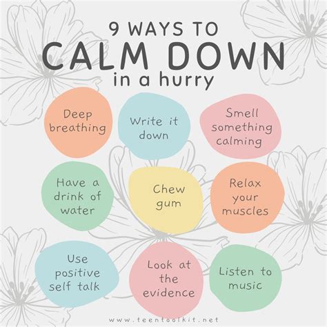 9 Ways to calm down in a hurry - Teen Toolkit