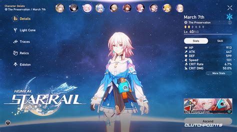 Honkai Star Rail Guide - Character Details, Light Cones, Relics, etc