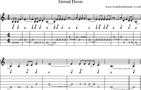 Guitar Tab and sheet music for Eternal Doom