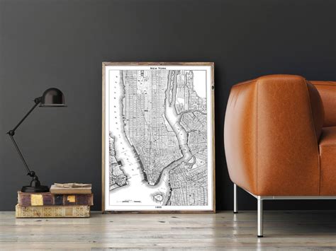 New York City Map New York City Poster New York City Print NYC Map NYC ...