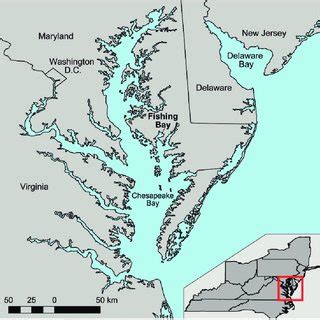 Map of the Chesapeake Bay and Fishing Bay. | Download Scientific Diagram