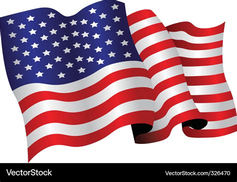 American flag Royalty Free Vector Image - VectorStock